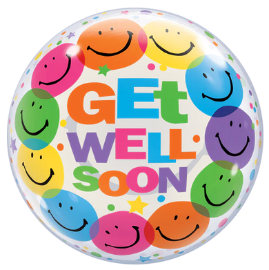 418 Get Well Soon Smiley Bubble