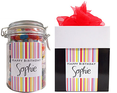 Any Occasion Personalised Lolly Jar (Candystripe)