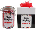 Xmas -  Christmas Berries Personalised Lolly Jar 