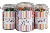 Any Occasion Personalised Lolly Jar (Candystripe)