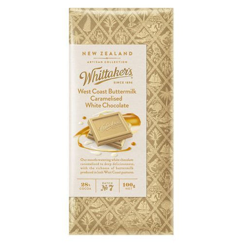 Whittakers West Coast Buttermilk Caramelised White Chocolate Block