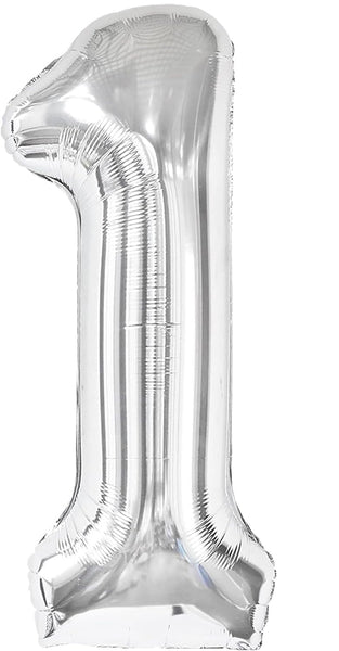 501si Number 1 Foil Balloon Silver