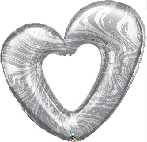 329 Giant Silver Heart 106cm