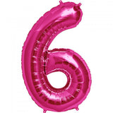506pi Number 0 Foil Balloon Hot Pink