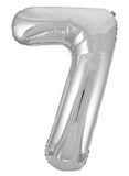 507si Number 7 Foil Balloon Silver