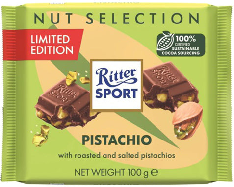 Ritter Sport Salted Pistachio Milk Chocolate 100g