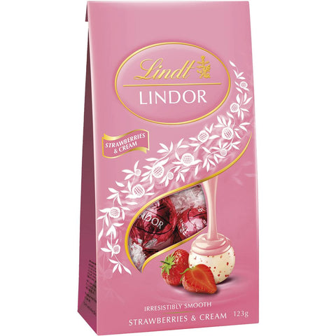 Lindt Lindor Strawberries & Cream 125g