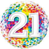 029b 21 Birthday Rainbow Confetti