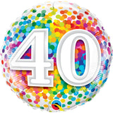 031b 40 Birthday Rainbow Confetti