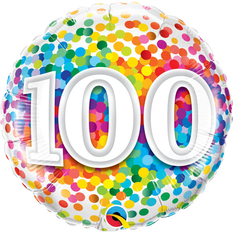 037b 100 Birthday Rainbow Confetti