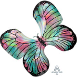 307 Iridescent Teal & Pink Butterfly