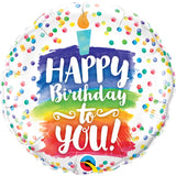 004 Birthday Rainbow Cake Balloon