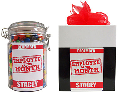 Employee of the Month Personalised Lolly Jar